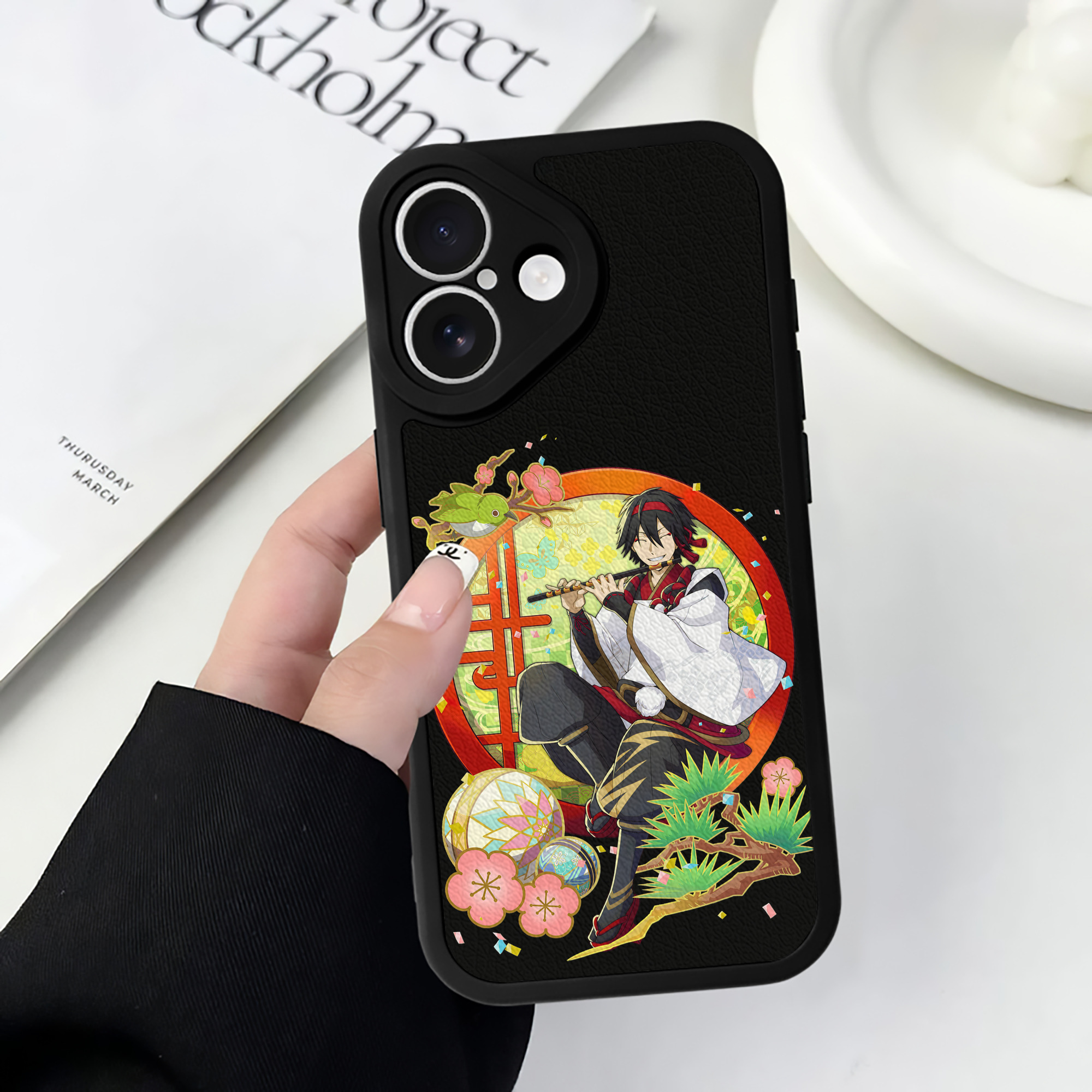 （画像用） 文豪ストレイドッグス Bungo Stray Dogs 【iPhone 16シリーズ対応】シリコンスマホケース（レザー調） 材質：シリコン